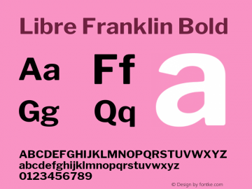 Libre Franklin Bold Version 1.002; ttfautohint (v1.5) Font Sample