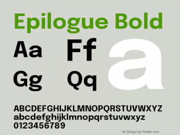 Epilogue Bold Version 2.111图片样张