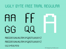 Ugly Byte Free Trial Version 1.00;November 17, 2020;FontCreator 13.0.0.2683 64-bit图片样张