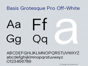 Basis Grotesque Pro Off-White Version 2.003;PS 002.003;hotconv 1.0.88;makeotf.lib2.5.64775图片样张