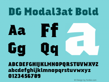DG Modal3at Bold Version 1.00;February 16, 2021;FontCreator 12.0.0.2563 64-bit图片样张