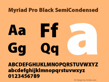 MyriadPro-BlackSemiCn OTF 1.003;PS 001.000;Core 1.0.31;makeotf.lib1.4.1585图片样张