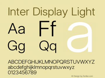 Inter Display Light Version 3.015;git-7f5c04026图片样张