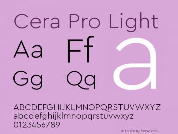 CeraPro-Light Version 6.0 | wf-rip DC20180515 Font Sample