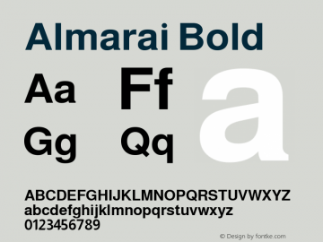 Almarai Bold Version 1.10图片样张