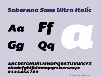 Soberana Sans Ultra Italic Version 1.000图片样张