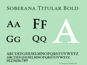 Soberana Titular Bold Version 1.000 Font Sample