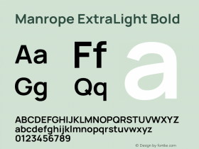 Manrope ExtraLight Bold Version 4.501图片样张