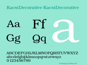KacstDecorative KacstDecorative 1 Font Sample