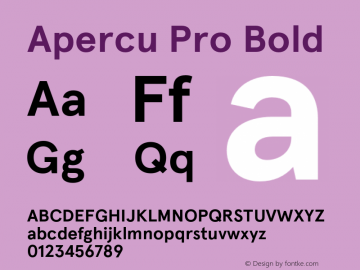 ApercuPro-Bold Version 5.002 | wf-rip DC20190315 Font Sample