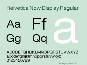 Helvetica Now Display Version 1.001, build 8, s3图片样张