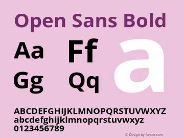 Open Sans Bold Version 1.10图片样张