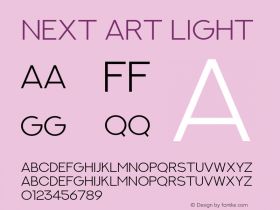 NEXTART-Light Version 3.000 Font Sample