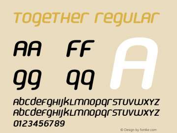 Together Regular Version 2.000 Font Sample