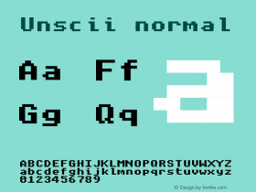 Unscii Version 1.0 Font Sample