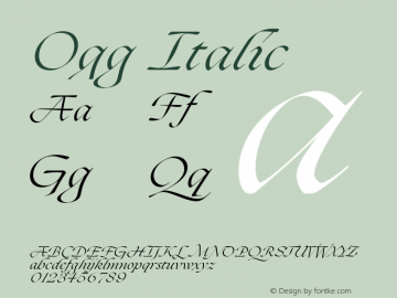 Ogg-Italic 1.020 Font Sample