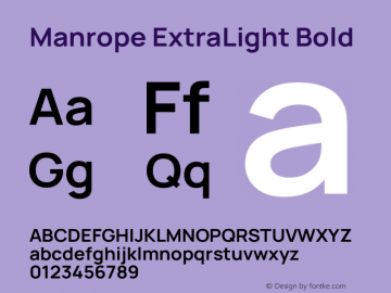 Manrope ExtraLight Bold Version 4.501图片样张