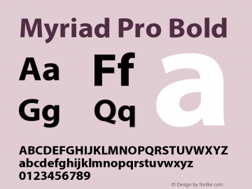 MyriadPro-Bold Version 2.106;PS 2.000;hotconv 1.0.70;makeotf.lib2.5.58329图片样张