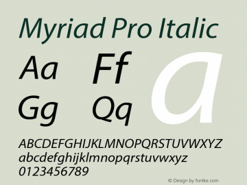 MyriadPro-It Version 2.106;PS 2.000;hotconv 1.0.70;makeotf.lib2.5.58329图片样张
