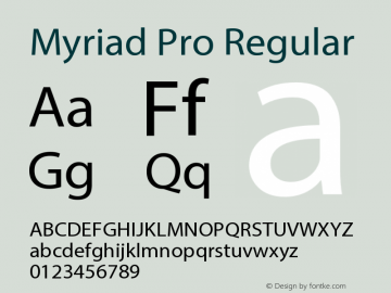 MyriadPro-Regular Version 2.106;PS 2.000;hotconv 1.0.70;makeotf.lib2.5.58329图片样张