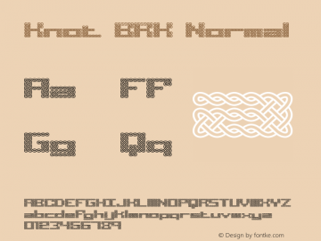 Knot BRK Normal Version 2.90 Font Sample