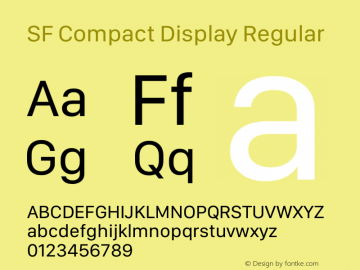 SF Compact Display Regular 13.0d1e13图片样张