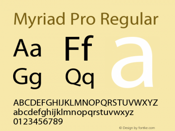 MyriadPro-Regular Version 2.062;PS 2.000;hotconv 1.0.57;makeotf.lib2.0.21895图片样张