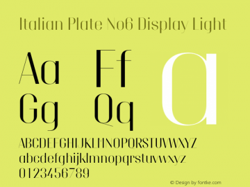 Italian Plate No6 Display Light Version 1.1图片样张