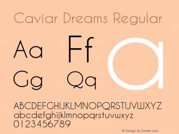 Caviar Dreams Regular Version 4.00 July 10, 2012图片样张