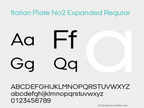 Italian Plate No2 Expanded Version 1.1 Font Sample