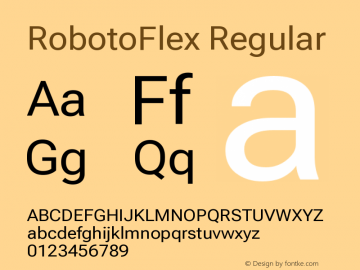 RobotoFlex Regular Version 2.136图片样张