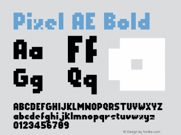 Pixel AE Bold Version 1.000图片样张