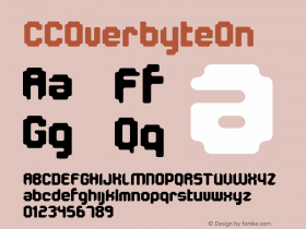 ☞CCOverbyteOn Version 1.001 2000;com.myfonts.easy.comicraft.overbyte.on-regular.wfkit2.version.2v63 Font Sample