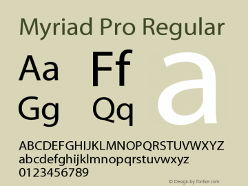 MyriadPro-Regular Version 2.007;PS 002.000;Core 1.0.38;makeotf.lib1.7.9032图片样张