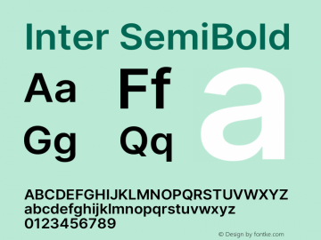Inter SemiBold Version 3.012;git-06b166889 Font Sample