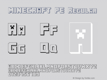 MINECRAFT PE Font