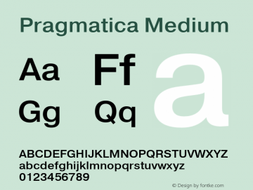 Pragmatica Medium Reg Version 1.000 2007图片样张