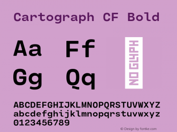 Cartograph CF Bold Version 2.200;hotconv 1.0.109;makeotfexe 2.5.65596 Font Sample