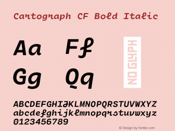 Cartograph CF Bold Italic Version 2.200;hotconv 1.0.109;makeotfexe 2.5.65596图片样张