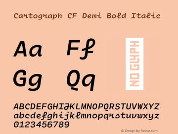 Cartograph CF Demi Bold Italic Version 2.200;hotconv 1.0.109;makeotfexe 2.5.65596图片样张