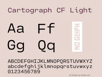 Cartograph CF Light Version 2.200;hotconv 1.0.109;makeotfexe 2.5.65596 Font Sample