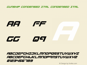 Gunship Condensed Ital Condensed Ital 004.000图片样张