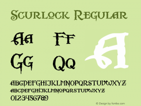 Scurlock Macromedia Fontographer 4.1.4 11/28/02 Font Sample
