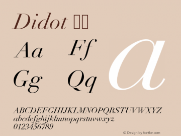 Didot 斜体 图片样张