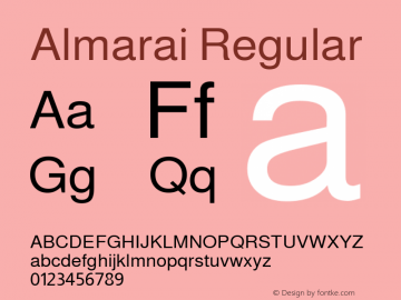 Almarai Version 1.10 Font Sample