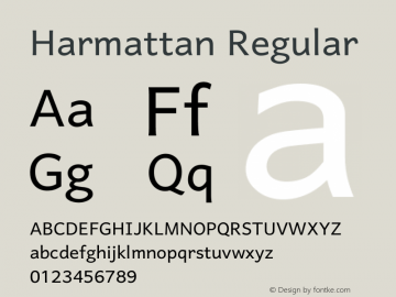 Harmattan Version 2.000 Font Sample