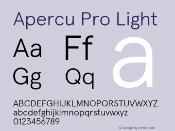 Apercu Pro Light Version 3.003; ttfautohint (v1.5)图片样张