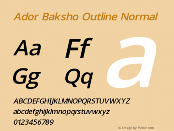 Ador Baksho Outline Designed and Developed by Nurul Alam Ador图片样张