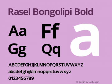 Rasel Bongolipi Bold Verison 01 | Designed by Ahsun Al Mahfuz (Rasel) | Developed by Nurul Alam Ador Font Sample
