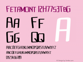 Fetamont I2H77s3TbG Version 001.001 Font Sample